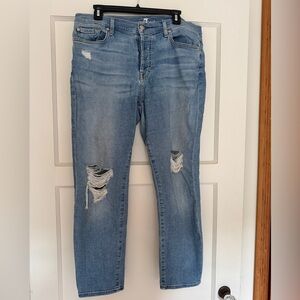 7 for all Mankind Josefina skinny boyfriend jeans, size 31